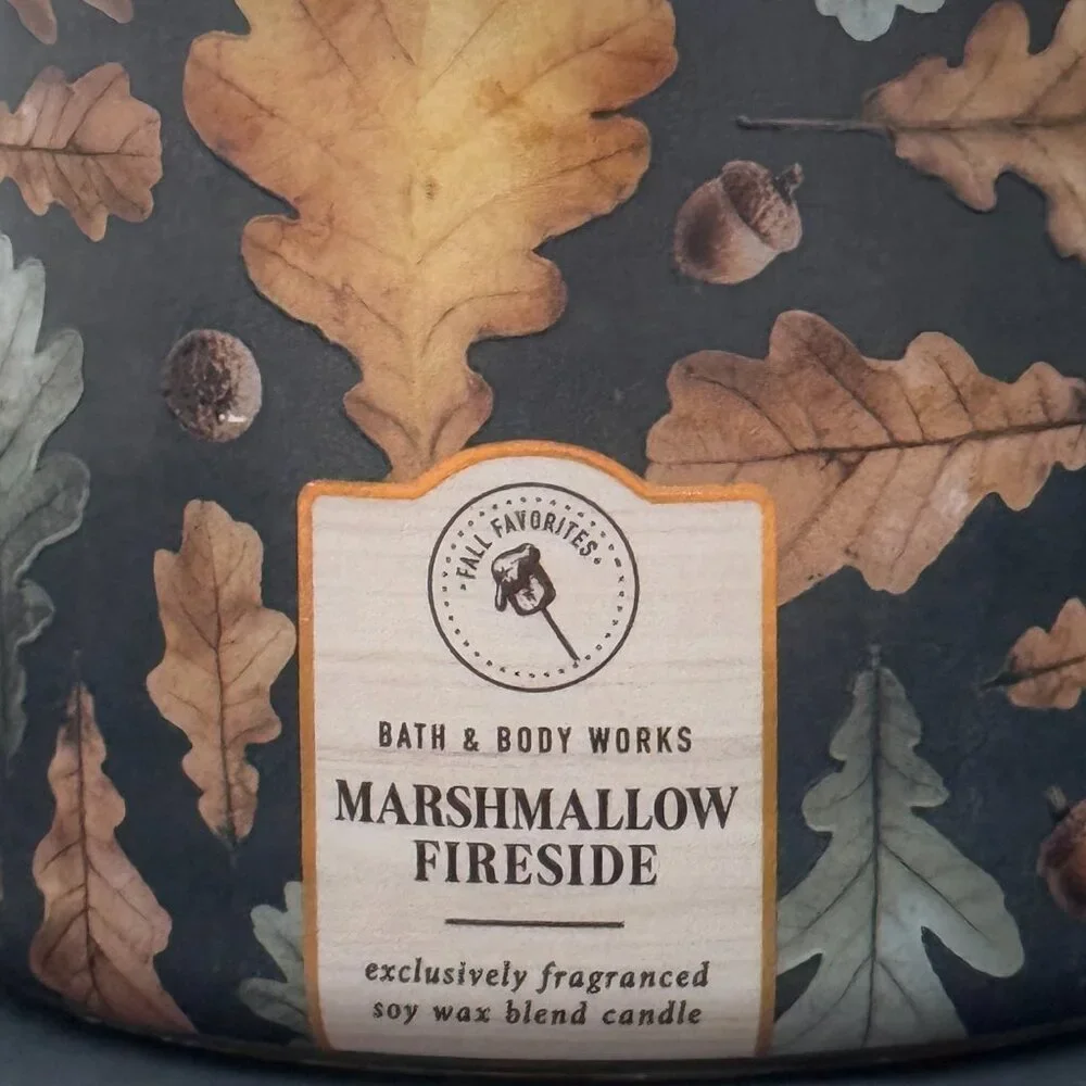 BBW Marshmallow Fireside Bath & Body Works 3 Wick Candle - Picture 3 of 10
